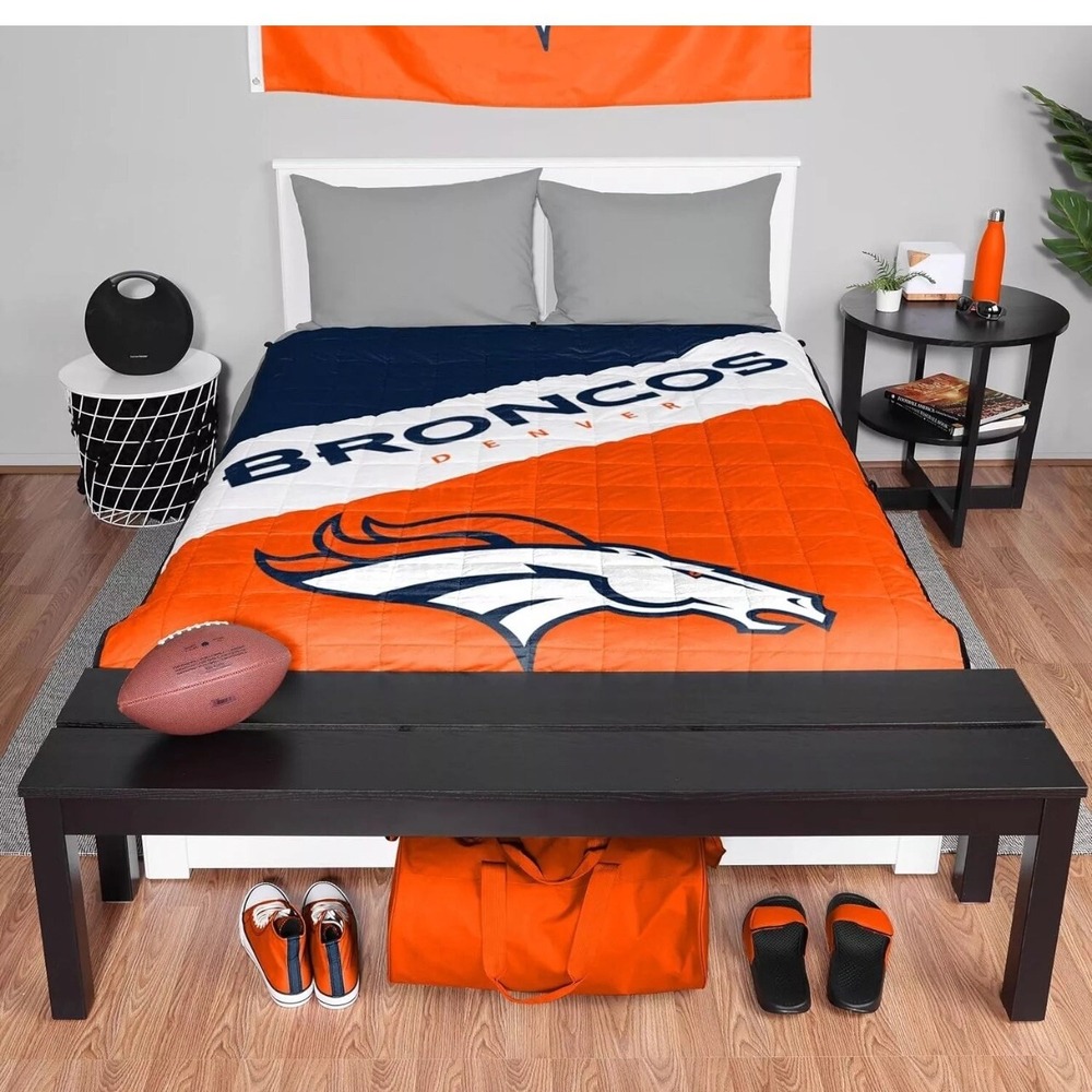 New! Nice Denver Broncos NFL 60"x80" Weighted Blanket - Picture 4 of 4